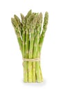 Ripe green asparagus isolated on white background Royalty Free Stock Photo