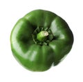 Ripe green bell pepper isolated Royalty Free Stock Photo
