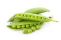 Ripe green pea vegetable isolated Royalty Free Stock Photo
