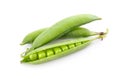 Ripe green pea vegetable isolated Royalty Free Stock Photo