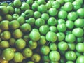 Ripe green sour plums, mouth watering sour plums, cherry-plum. Fruit, vitamins. Summer healthy food Royalty Free Stock Photo