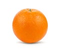 Ripe half of orange citrus fruit isolated on white background Full depth Royalty Free Stock Photo