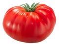 Ripe heirloom wrinkled beefsteak tomato Solanum lycopersicum fruit  isolated Royalty Free Stock Photo