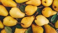 Ripe homegrown organic pear fruit pattern, generative ai