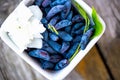 Ripe Honeysuckle Berries in Bowl Royalty Free Stock Photo