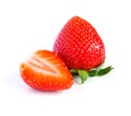 Ripe, juicy, beautiful strawberry close-up Royalty Free Stock Photo