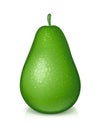 Ripe, juicy green avocado. Vector illustration.