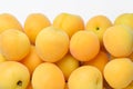 Ripe juicy orange apricots isolated on white background Royalty Free Stock Photo