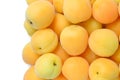 Ripe juicy orange apricots isolated on white background Royalty Free Stock Photo