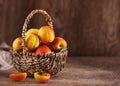ripe juicy organic peaches