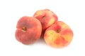Ripe juicy peaches isolated on white Royalty Free Stock Photo
