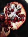 ripe juicy red pomegranate