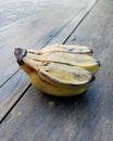 ripe kepok bananas, unique bananas native to Indonesia.