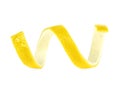 Ripe lemon peel isolated on white background. Skin of bright yellow citrus fruit. Vitamin C. Healthy food Royalty Free Stock Photo