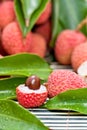 Ripe lychee fruit