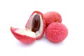 Ripe lychee fruits