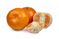 Ripe mandarin citrus isolated tangerine mandarine orange on whit