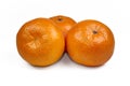 Ripe mandarin citrus isolated tangerine mandarine orange on whit