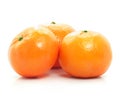 Ripe mandarine fruits isolated food