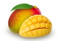 Ripe mango isolated