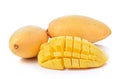 Ripe mango isolated on white background Royalty Free Stock Photo