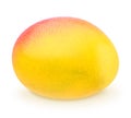 Ripe mango isolated on a white. Detailed retouch Royalty Free Stock Photo