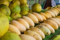Ripe mango on the market Royalty Free Stock Photo