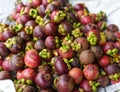 Ripe mangostan in the Asian market.