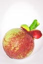 Ripe mangosteen fruit isolated on white background. Royalty Free Stock Photo
