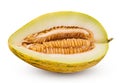 Ripe melon cut in half Royalty Free Stock Photo