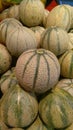 Ripe melon on display Royalty Free Stock Photo