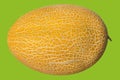 Ripe melon isolated on a green background Royalty Free Stock Photo