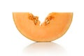 Ripe melon slice isolated on white background Royalty Free Stock Photo