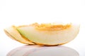 Ripe melon on white background