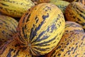 Ripe melons on farm market