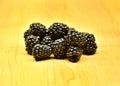 Ripe mulberries.Group of blackberries. Boysenberries.