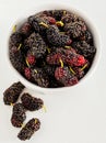 Ripe mulberries