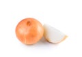 Ripe onion on white background Royalty Free Stock Photo