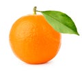 ripe orange fruit isolate on white background