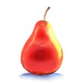 Ripe orange pear isolated on white background Royalty Free Stock Photo