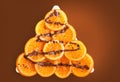 Ripe oranges with chocolate