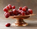 Ripe organic red grapes Royalty Free Stock Photo
