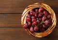 Ripe organic red grapes Royalty Free Stock Photo