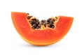 Ripe papaya fruit cut in half on white background Royalty Free Stock Photo