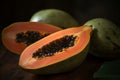 Ripe papaya fruit. Generate ai