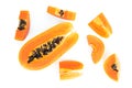 Ripe papaya is a healthy fruit. Properties as medicine. Use as a diuretic, diuretic to help heal laxative. The name is scientific