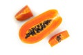 Ripe papaya is a healthy fruit. Properties as medicine. Use as a diuretic, diuretic to help heal laxative. The name is scientific