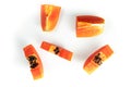 Ripe papaya is a healthy fruit. Properties as medicine. Use as a diuretic, diuretic to help heal laxative. The name is scientific