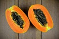 Ripe papaya.