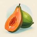 Ripe Papaya Stock Image